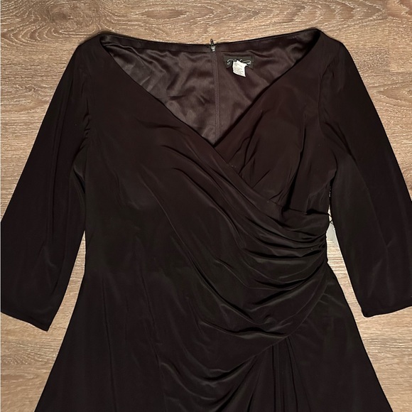 LA FEMME 30069
Size 20 
Black Dress faux wrap bodice - Picture 10 of 12